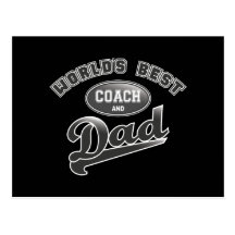 World's Best Coach & Dad Postcards