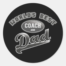 World's Best Coach & Dad Stickers