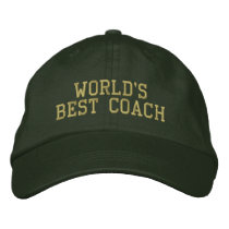World's Best Coach Embroidered Baseball Cap