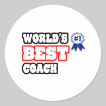 World's Best Coach Round Sticker