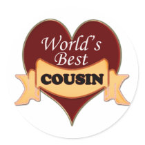World's Best Cousin Stickers