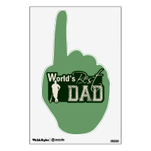 World's Best Dad; Baseball Room Stickers