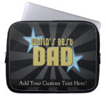 World's Best Dad, Blue Stars laptop sleeves