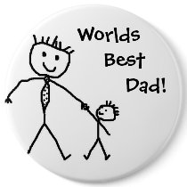 Worlds best dad! button