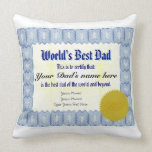 World's Best Dad Certificate Pillows