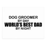 World's Best Dad - Dog Groomer Post Card
