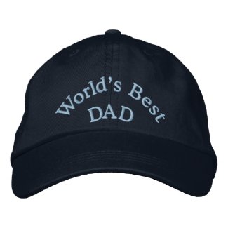 World's Best Dad Embroidered Baseball Cap/Hat embroideredhat