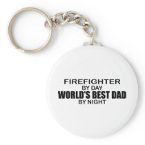 World's Best Dad - Firefighter Keychain