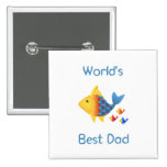 World's Best Dad (fish) Pins