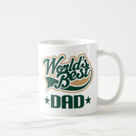 Worlds Best Dad Green Gift Coffee Mugs