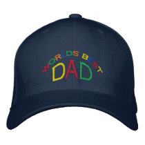 World's Best Dad Hat Embroidered Hats