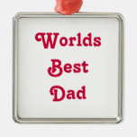 Worlds Best Dad Medal hanging ornament