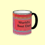World's Best Dad, Pixel Plaid mugs