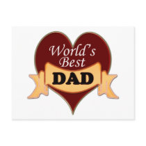 World's Best Dad Post Cards