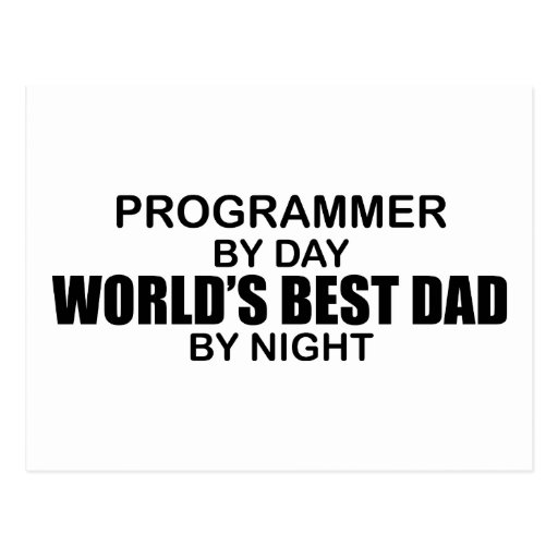 World's Best Dad - Programmer Postcard
