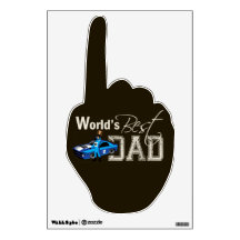 World's Best Dad; Racing Wall Stickers
