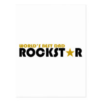World's Best Dad Rockstar postcards