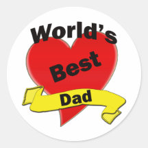 World's Best Dad Round Sticker
