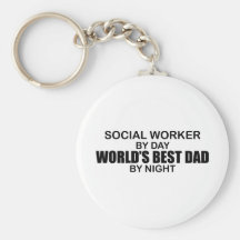 World's Best Dad - Social Worker Key Chain