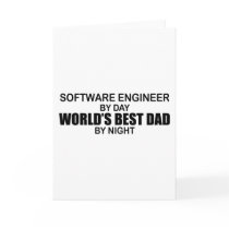 World's Best Dad - Software Engineer Greeting Card
