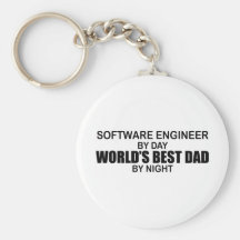 World's Best Dad - Software Engineer Keychain
