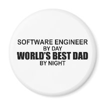 World's Best Dad - Software Engineer Refrigerator Magnets