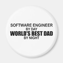 World's Best Dad - Software Engineer Refrigerator Magnets