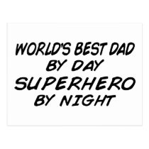 World's Best Dad - Superhero postcards