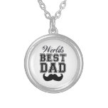 World's best dad with mustache necklaces
