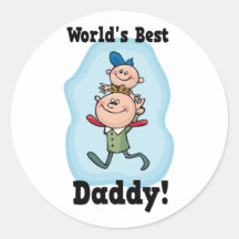World's Best Daddy Round Sticker