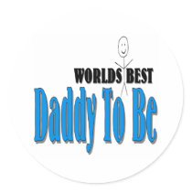 World's Best Daddy To Be Round Stickers