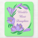 World's Best Daughter  Customizable Border Tees Mouse Pads