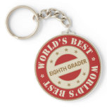 Worlds Best Eighth Grader Keychains
