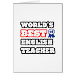 World's Best English Teacher Greeting Cards