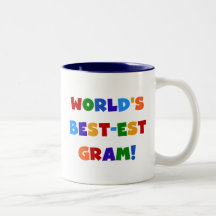 World's Best-est Gram Bright Colors Gifts Mugs
