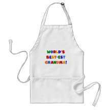 World's Best-est Grandma Bright T-shirts and Gifts Aprons