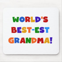 World's Best-est Grandma Bright T-shirts and Gifts Mouse Pad