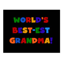 World's Best-est Grandma Bright T-shirts and Gifts Postcard