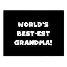 World's Best-Est Grandma White Text Gifts Post Card