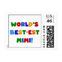 World's Best-est Mimi Bright Colors T-shirts Gifts Postage