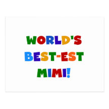 World's Best-est Mimi Bright Colors T-shirts Gifts Postcard