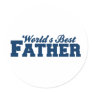 Worlds Best Father Round Sticker