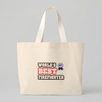 World's Best Firefighter Tote Bags