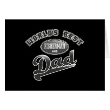 World's Best Fisherman & Dad Greeting Card