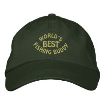 Worlds Best Fishing Buddy Embroidered Baseball Cap