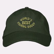 Worlds Best Fishing Buddy embroidered hats