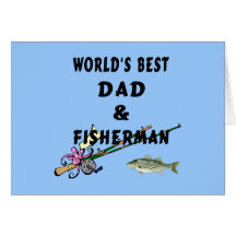 Worlds Best Fishing Dad Greeting Card