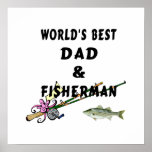 Worlds Best Fishing Dad Poster