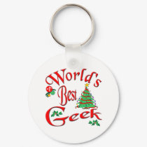 World's Best Geek keychains
