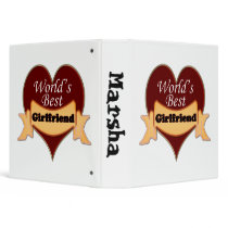 World's Best Girlfriend 3 Ring Binders